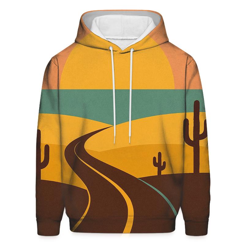 Desert Highway Sun And Horizon Bands hoodie styles