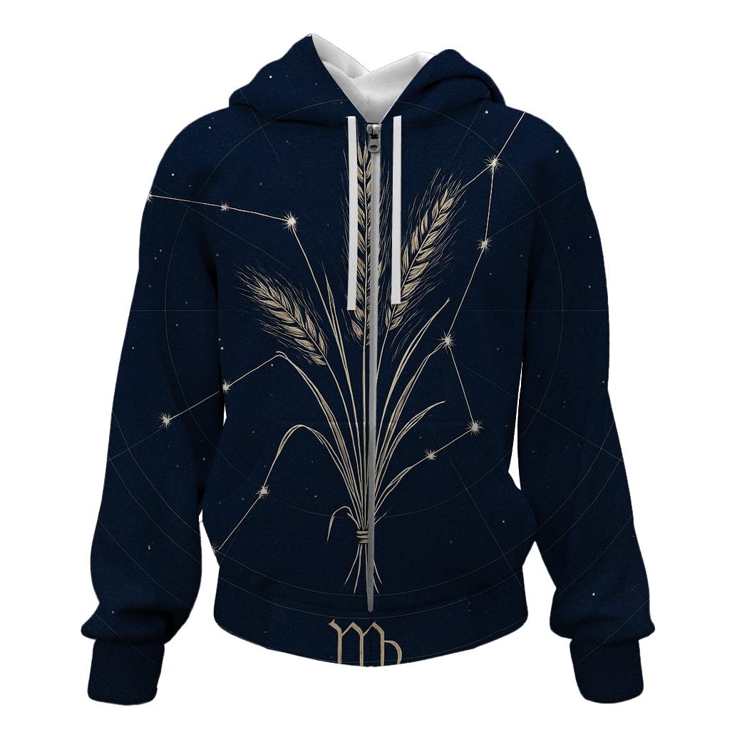 Virgo Wheat Sheaf Star Atlas heavyweight hoodies
