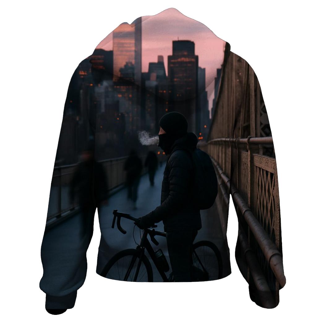 Queensboro Bridge Commuter Dawn Over Midtown hoodies fashion
