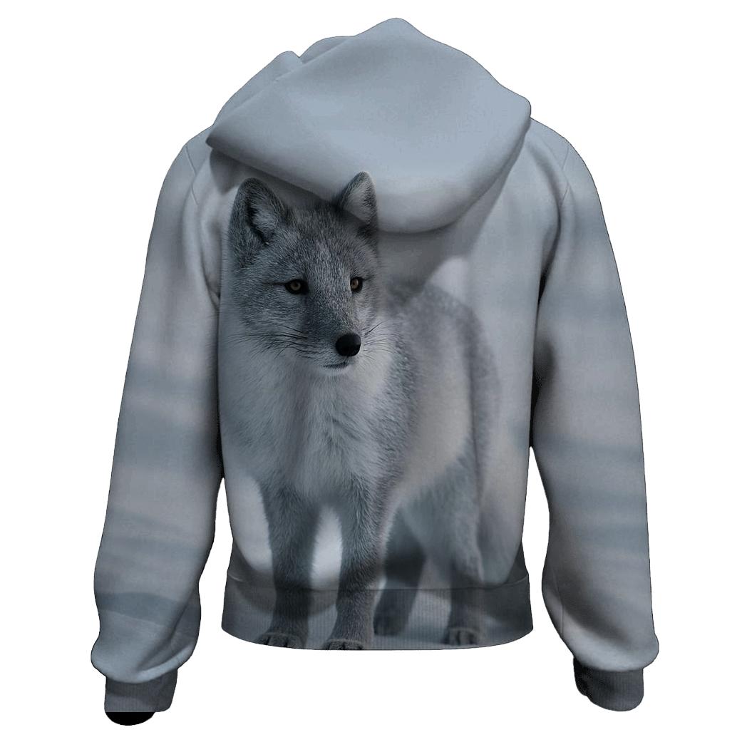 Frostline Sentinel Arctic Fox pullover hoodies