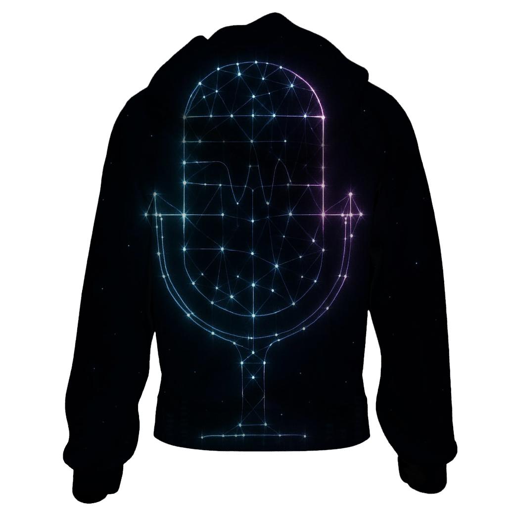 Neon Mic Constellation custom hoodies