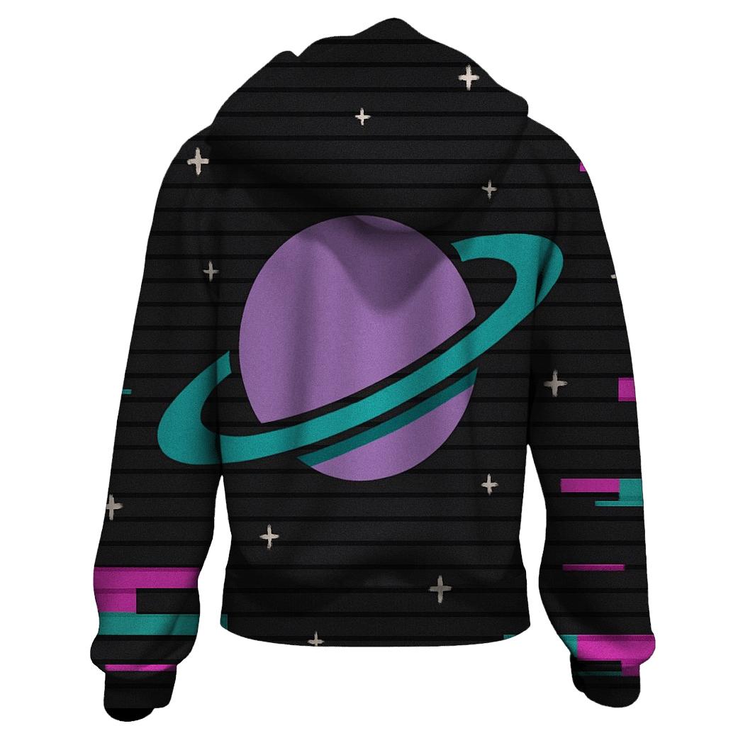 VHS Planetary Scanlines heavyweight hoodies