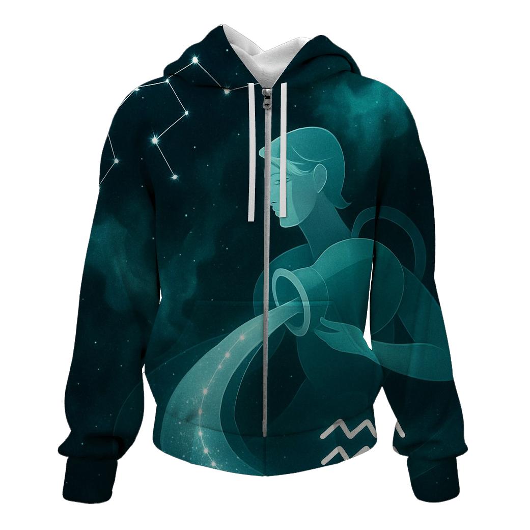 Aquarius Water Bearer Orbit Pour hoodies fashion