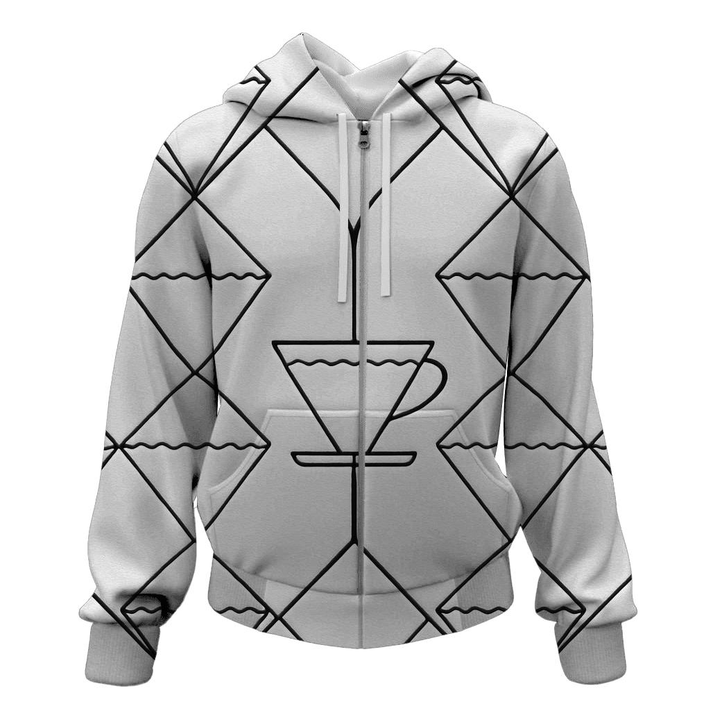 Filter Fold Geometry graphic hoodies