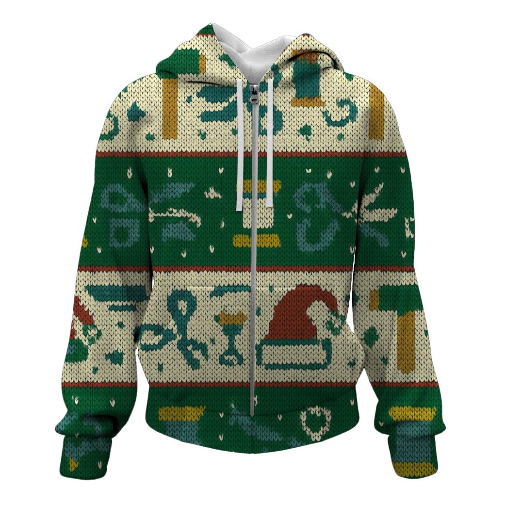 Elf Workshop Toolbelt Stripe Design heavyweight hoodies