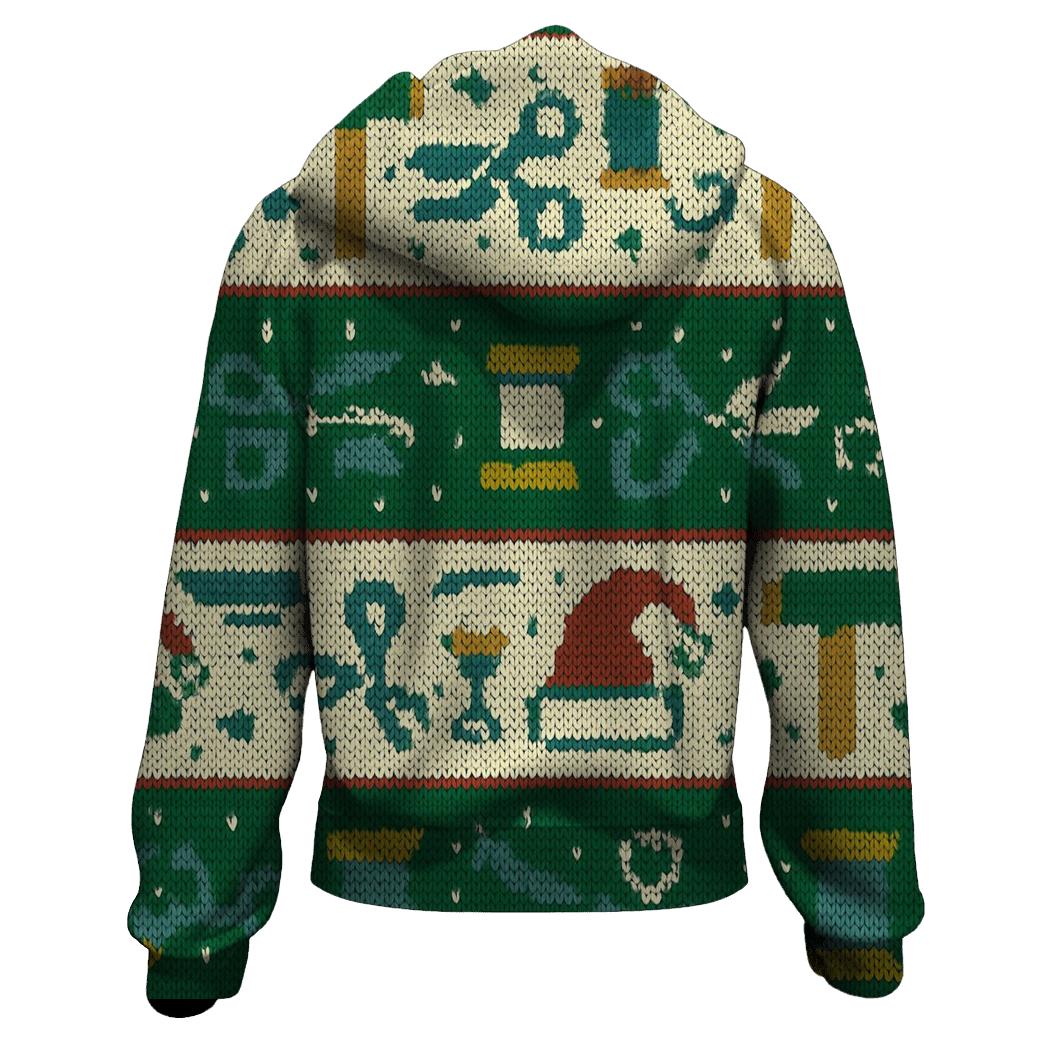 Elf Workshop Toolbelt Stripe Design heavyweight hoodies