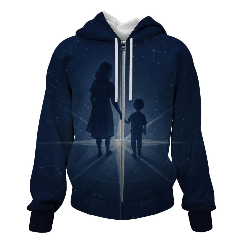 The Compass Of Her Heart A Love That Always Points Home printed hoodies