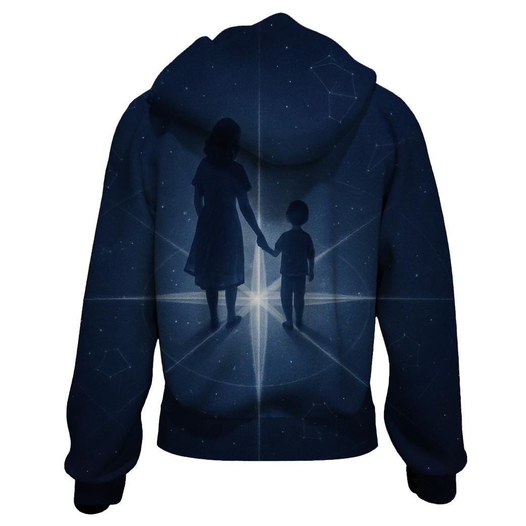 The Compass Of Her Heart A Love That Always Points Home printed hoodies