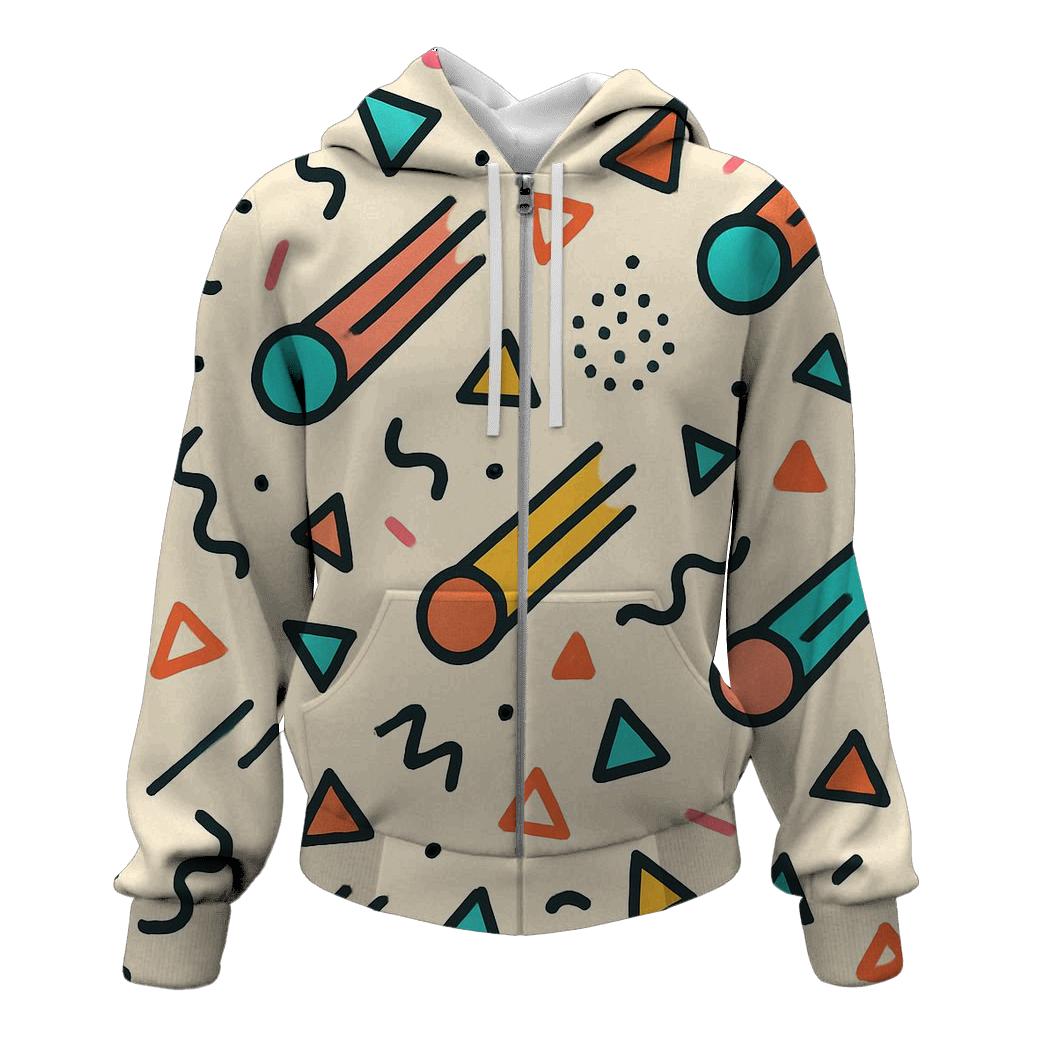 Memphis Comet Confetti lightweight hoodies