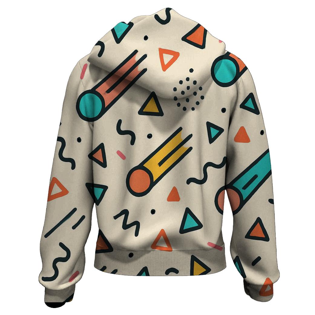 Memphis Comet Confetti lightweight hoodies