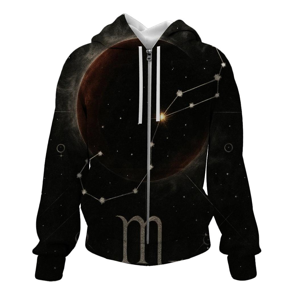 Scorpio Eclipse Sigil Nightchart graphic hoodies