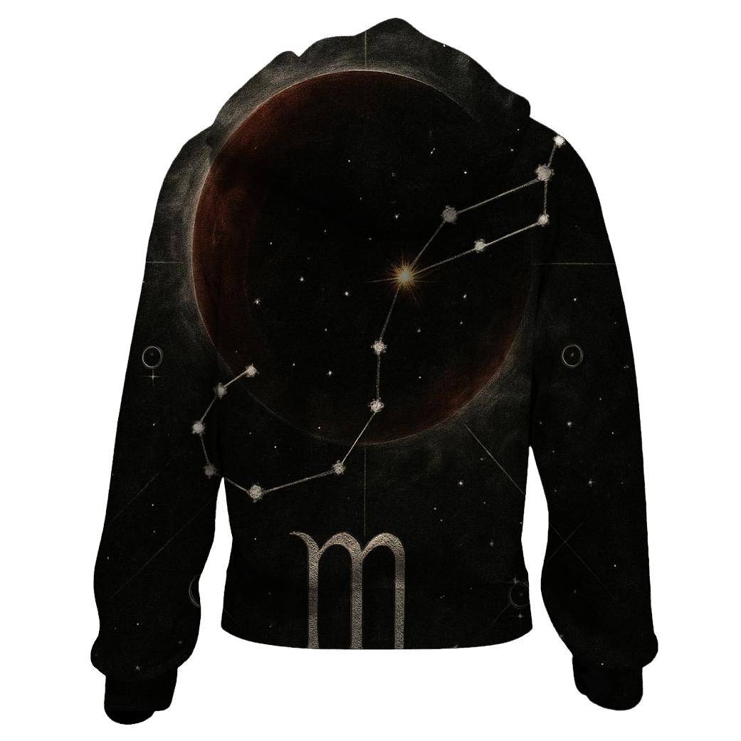 Scorpio Eclipse Sigil Nightchart graphic hoodies