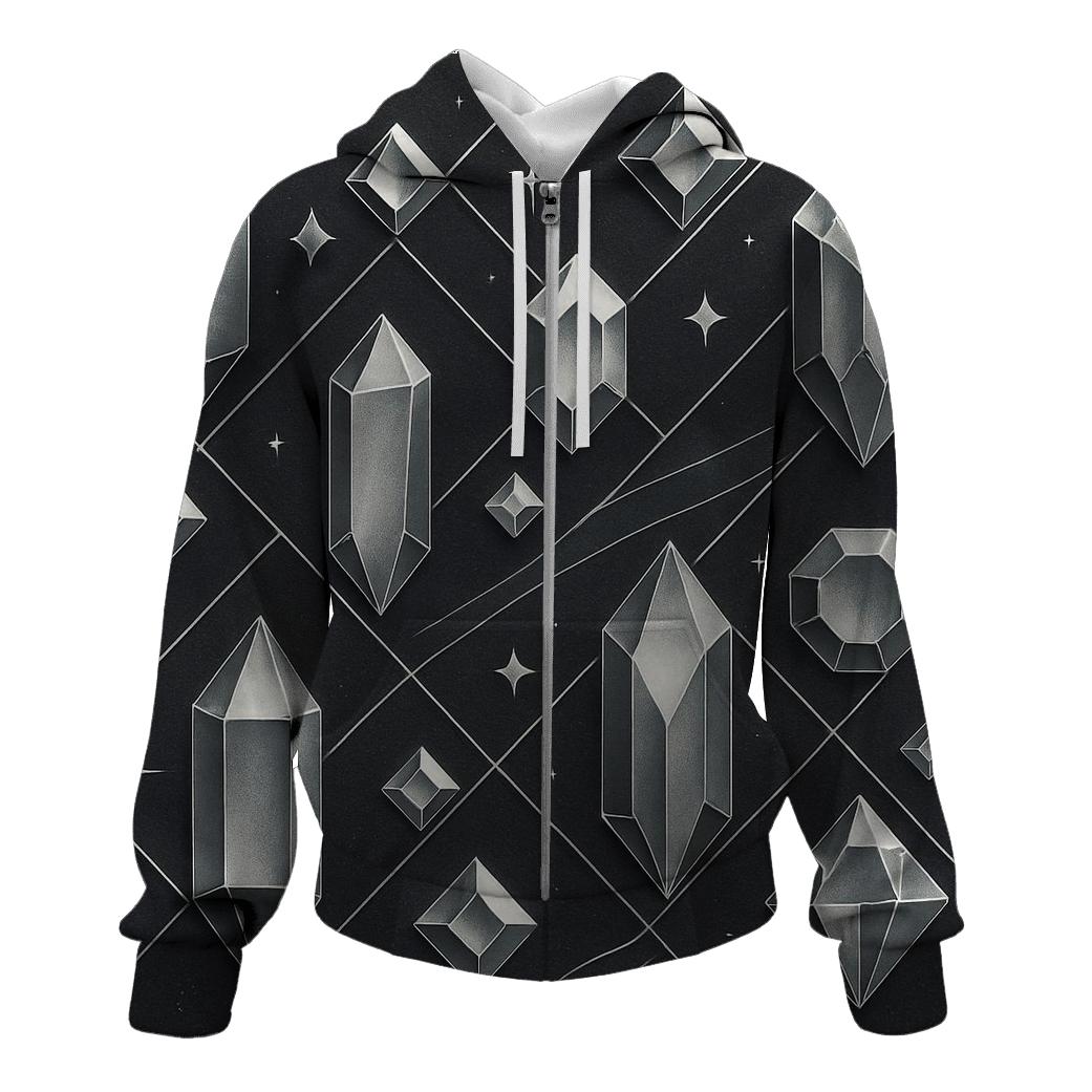 Charcoal Facet Constellation Grid hoodie trends