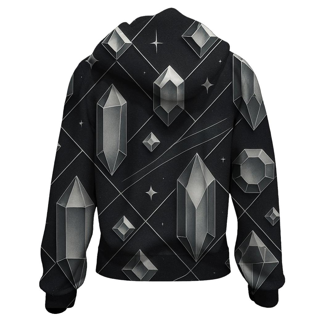 Charcoal Facet Constellation Grid hoodie trends