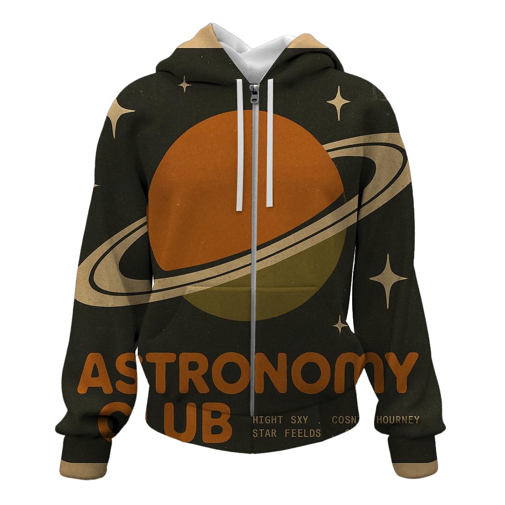 Retro Vinyl Astronomy Club Record Sleeve hoodie styles