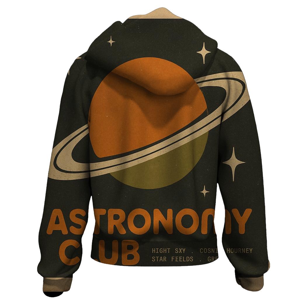 Retro Vinyl Astronomy Club Record Sleeve hoodie styles