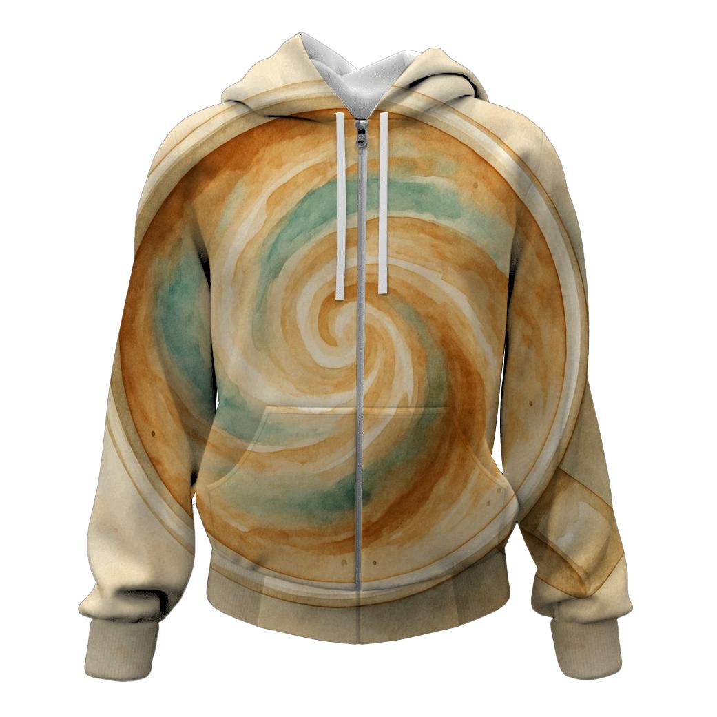 Latte Swirl Nebula graphic hoodies