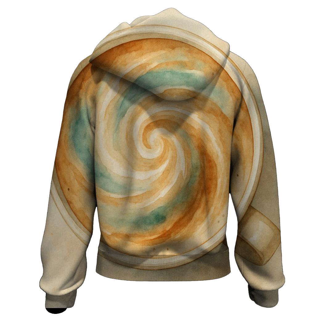 Latte Swirl Nebula graphic hoodies