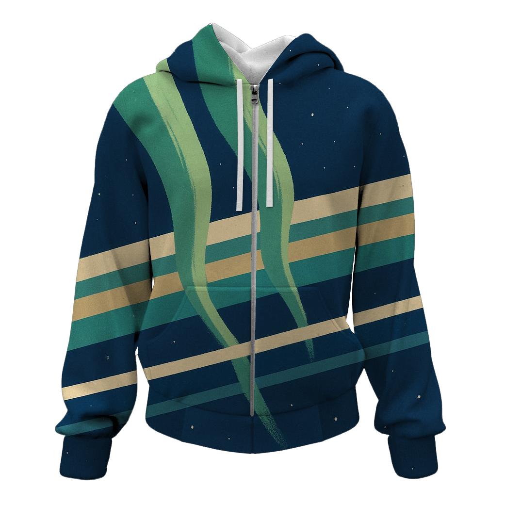 Aurora Curtain Ring Plane premium hoodies