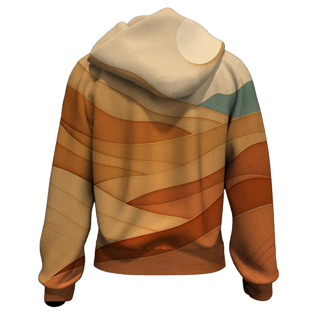 Desert Wind Paper Cut Layers lightweight hoodies