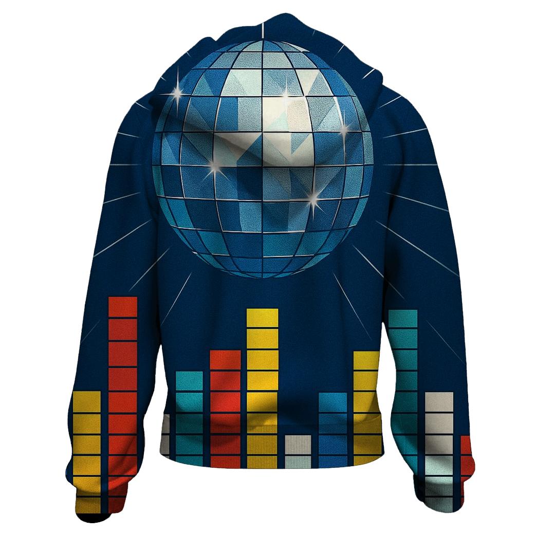 Disco Ball Signal City zip-up hoodies