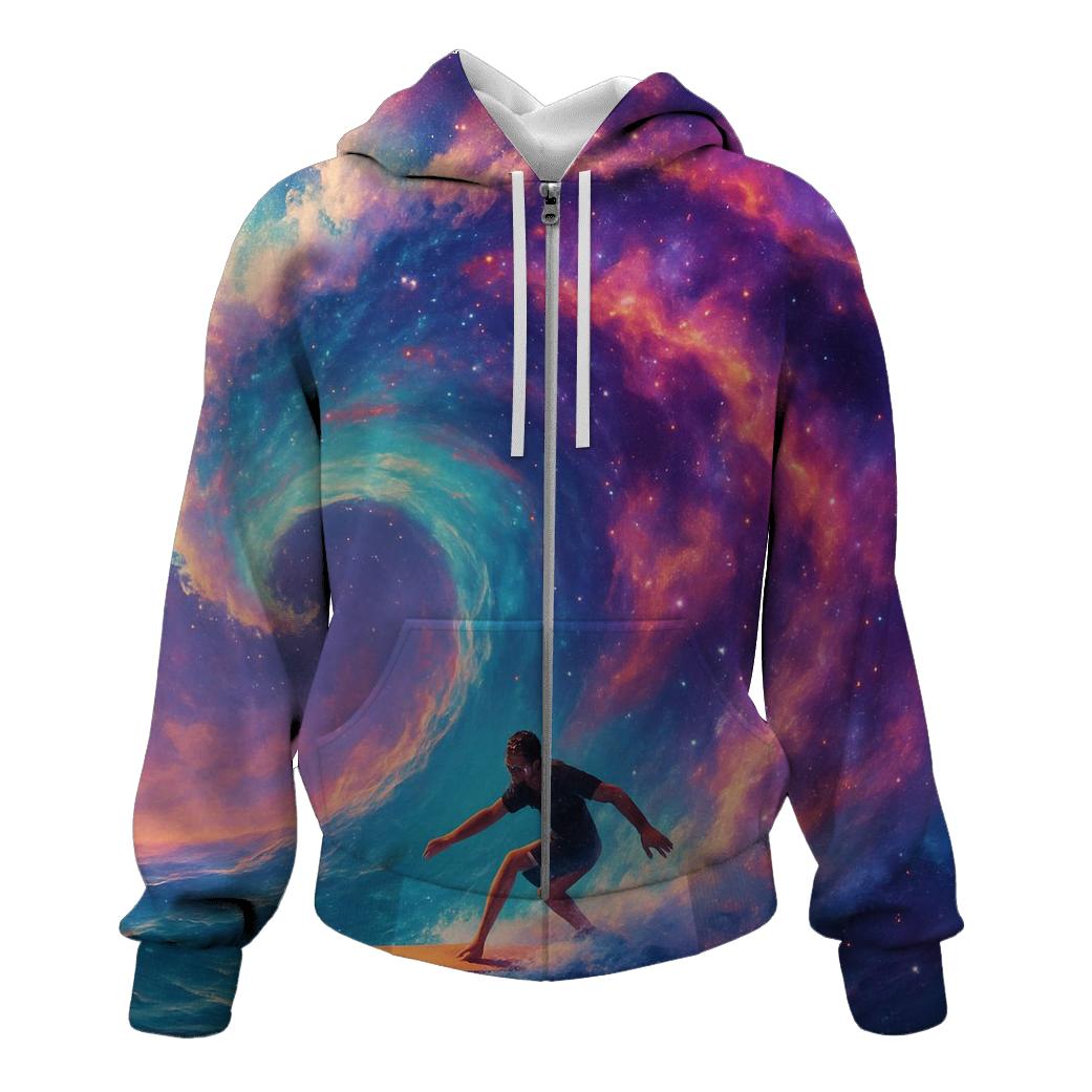 Nebula Wave Surf Session heavyweight hoodies