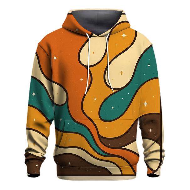 Groovy Lava Lamp Galaxy Waves graphic hoodies