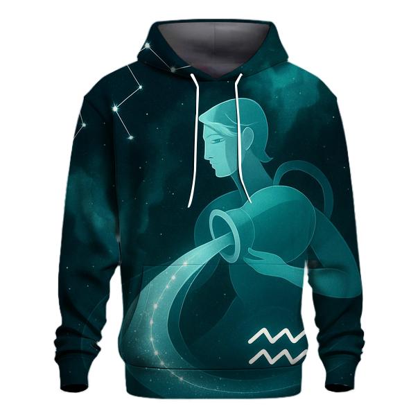 Aquarius Water Bearer Orbit Pour zip-up hoodies