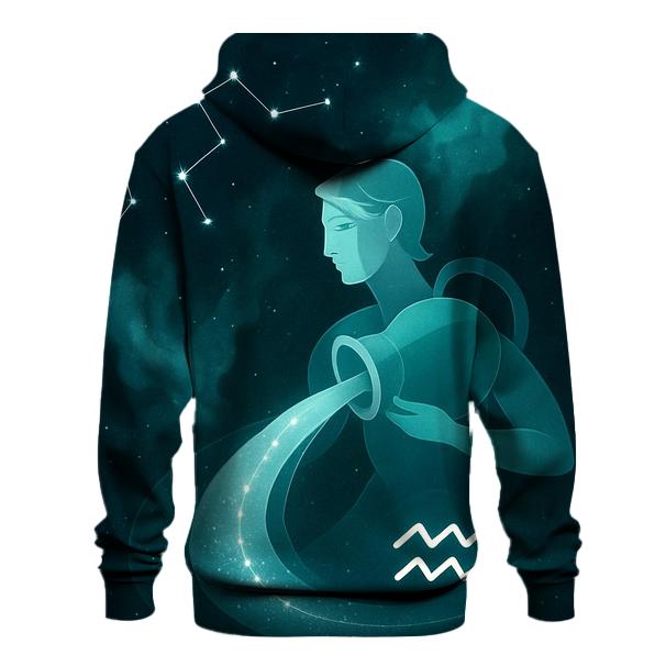 Aquarius Water Bearer Orbit Pour zip-up hoodies