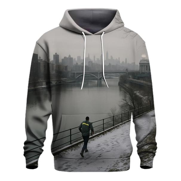 Harlem River Winter Haze With Yankee Stadium Edge lightweight hoodies