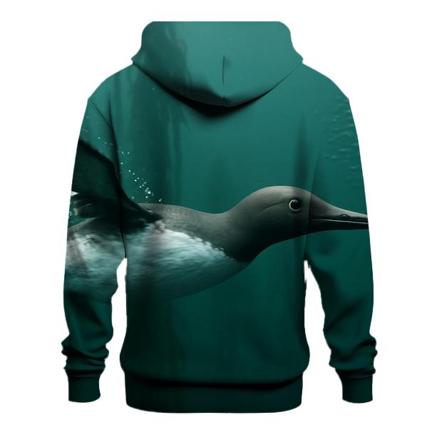 Kelp Forest Pursuit Common Murre embroidered hoodies