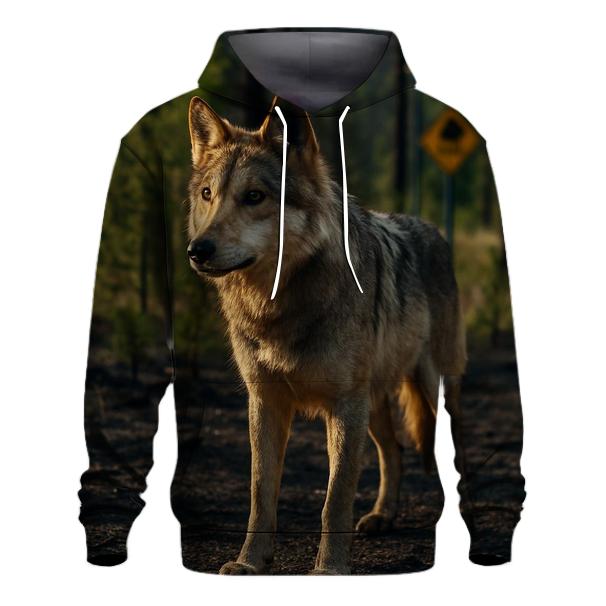 Mexican Gray Wolf In A Post Fire Ponderosa Edge custom hoodies