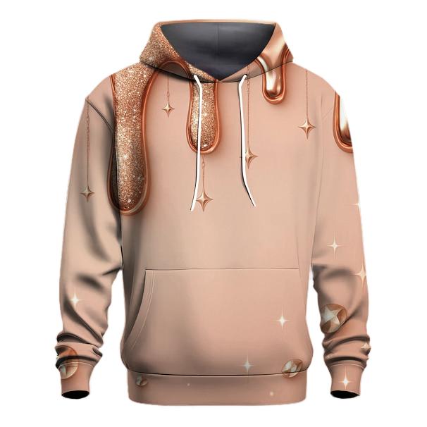 Rose Gold Liquid Luxe zip-up hoodies