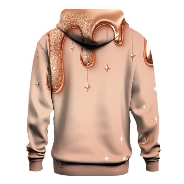 Rose Gold Liquid Luxe zip-up hoodies