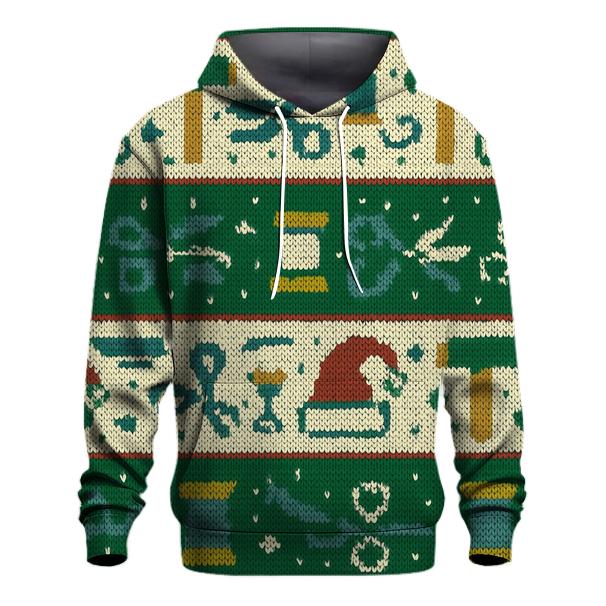 Elf Workshop Toolbelt Stripe Design zip-up hoodies