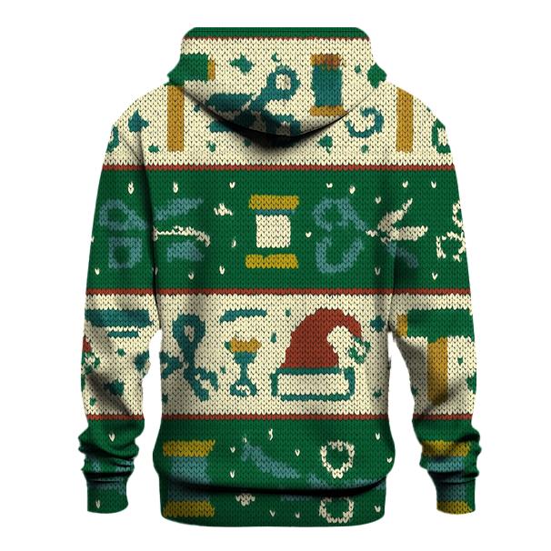 Elf Workshop Toolbelt Stripe Design zip-up hoodies