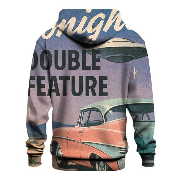 Faded Drive In Cinema Sci Fi Double Feature zip-up hoodies