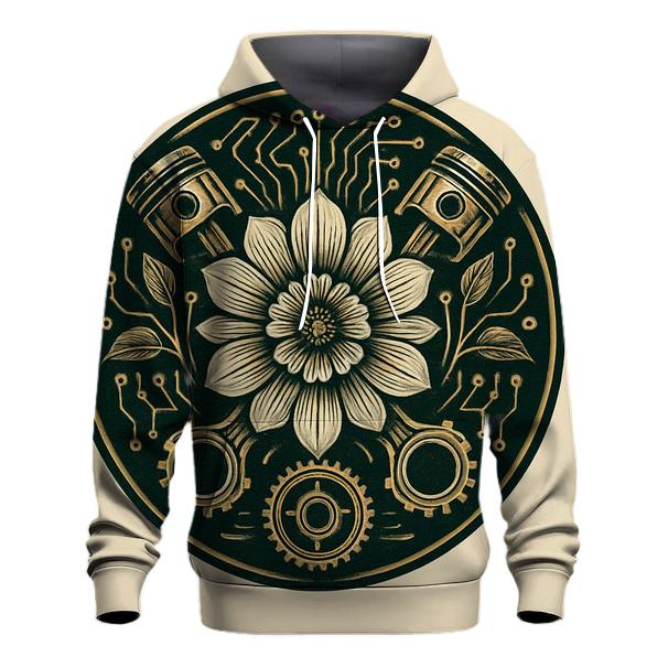 Biomechanical Bloom Emblem custom hoodies