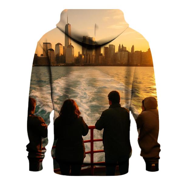Battery Park Ferry Wake At Golden Sunset hoodie trends