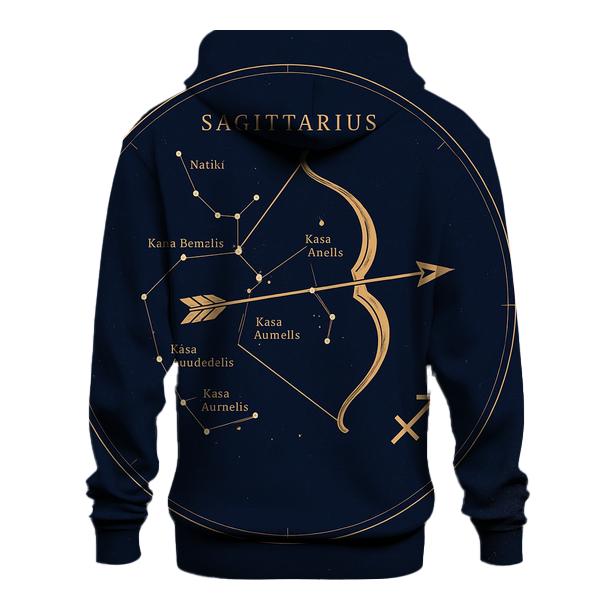 Sagittarius Archer Meridian Map premium hoodies