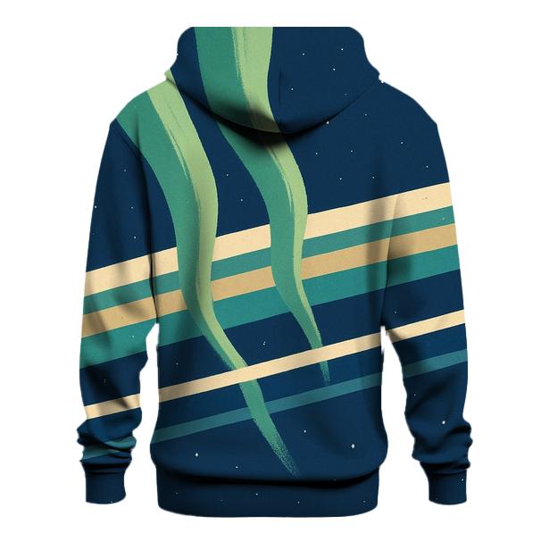 Aurora Curtain Ring Plane printed hoodies
