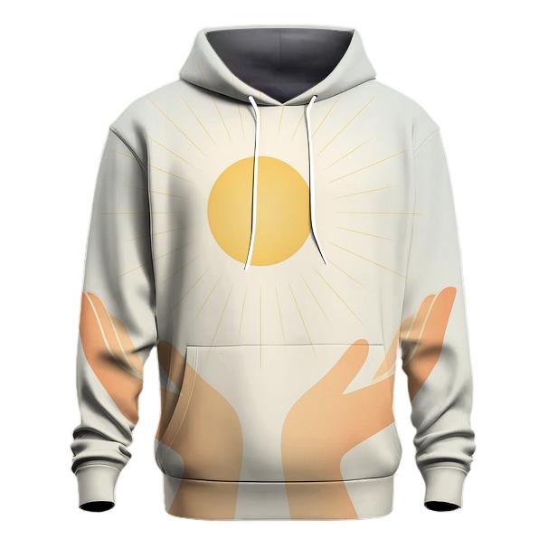 Open Hands Of Dawn Light embroidered hoodies