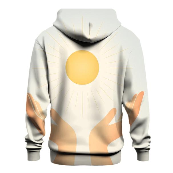Open Hands Of Dawn Light embroidered hoodies