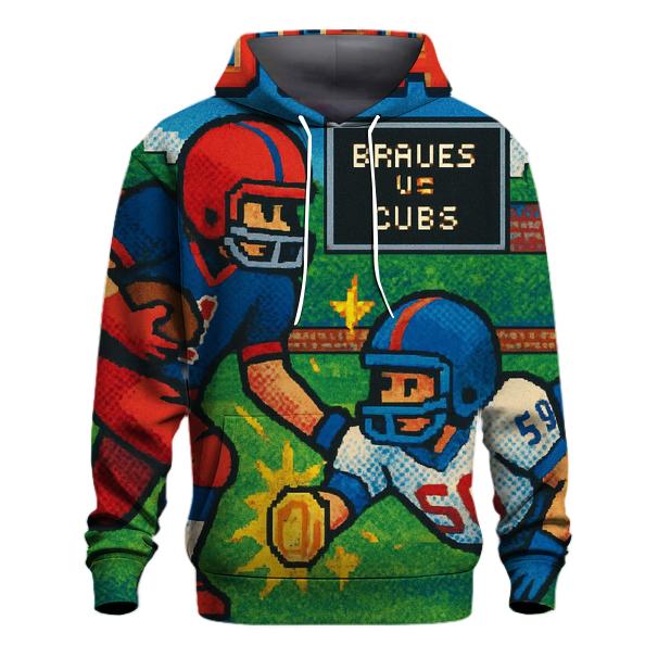 Retro Arcade Poster Braves Vs Cubs Battle Down designer hoodies