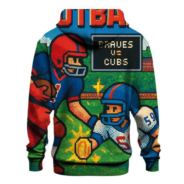 Retro Arcade Poster Braves Vs Cubs Battle Down designer hoodies