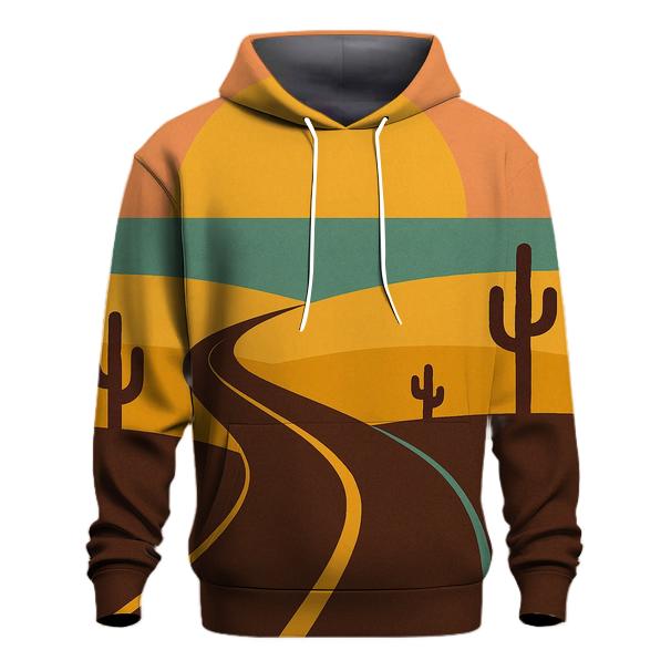 Desert Highway Sun And Horizon Bands pullover hoodies