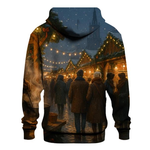 Christmas Market Under Lantern Glow lightweight hoodies