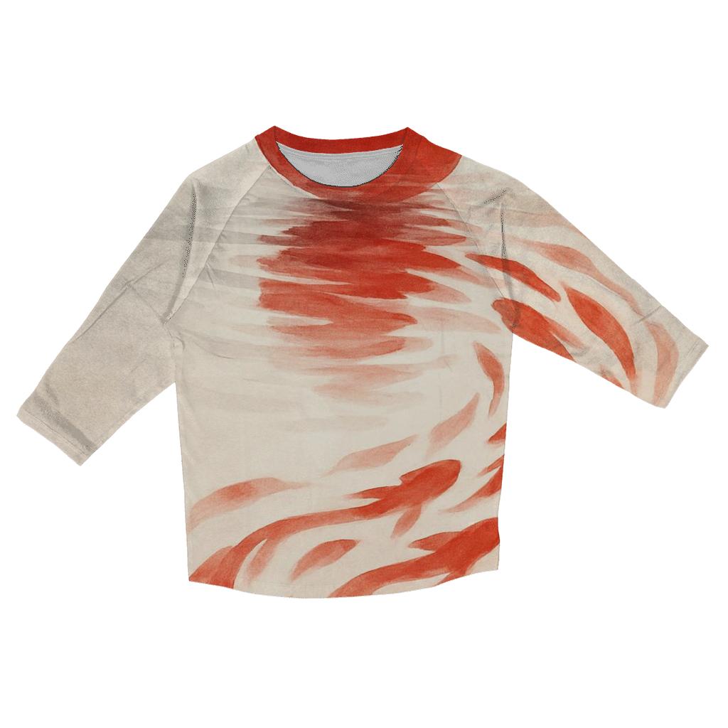 Liquid Sun Disc Japan designer 3/4 sleeve blouses