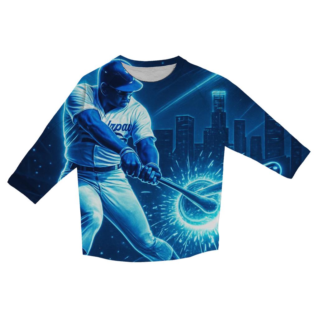 Neon Bat Spark Impact In The Night Skyline cotton quarter sleeve shirts