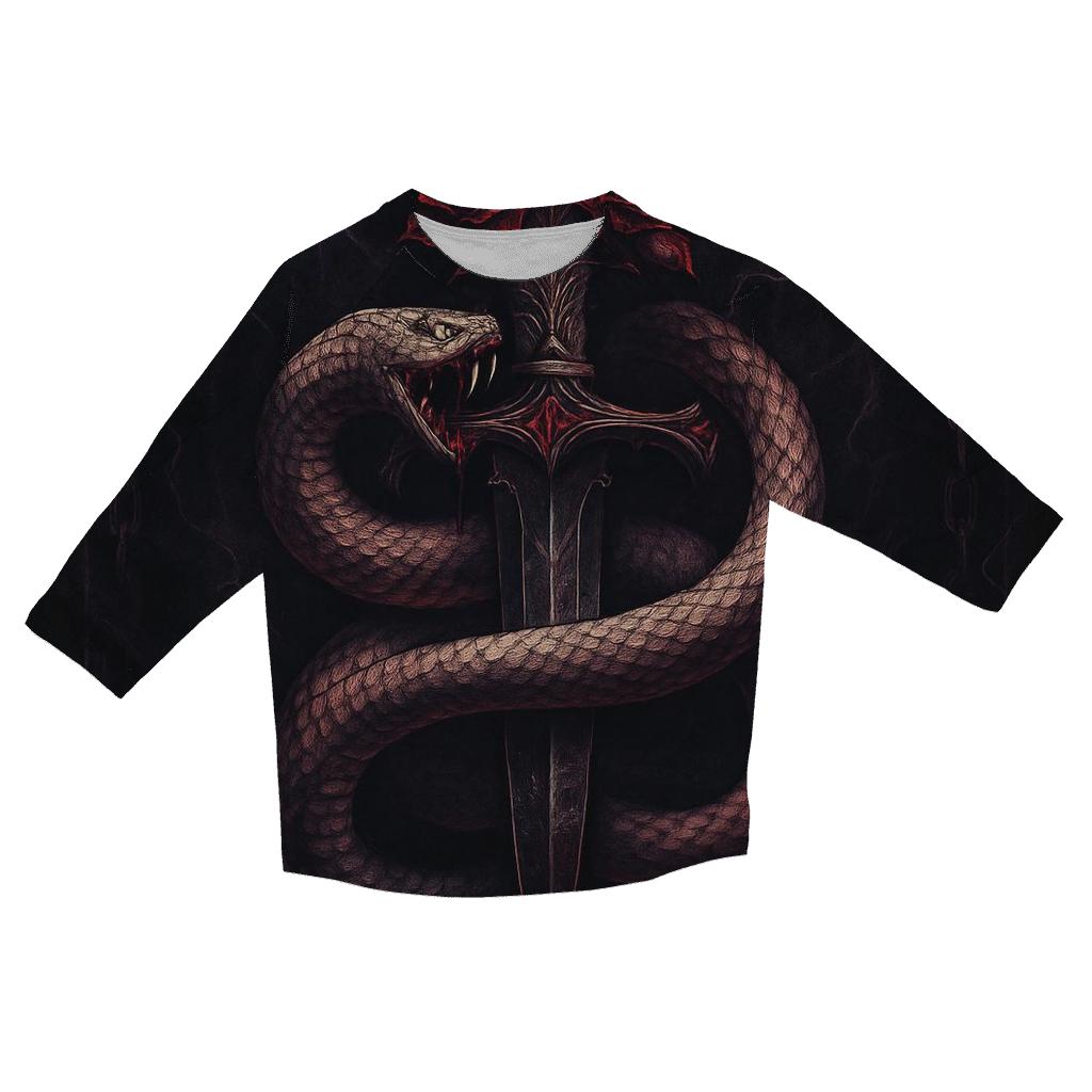 Serpent Dagger Covenant In Black Velvet Smoke cotton quarter sleeve shirts
